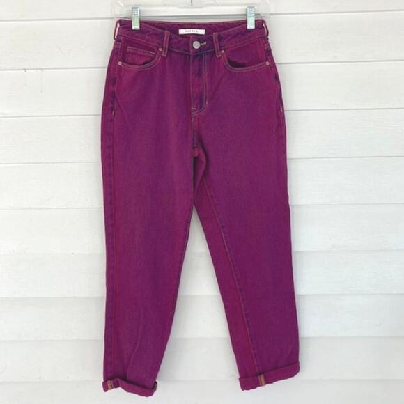 PacSun NEW Violet Pink Purple Stone Wash Straight Leg Mom Denim Jean 23 - Picture 2 of 6